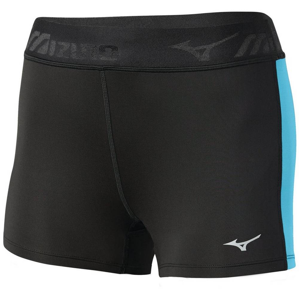 Mallas Mizuno Impulse Core Short Mujer Negras/Azules Turquesa Outlet UKAI-67421